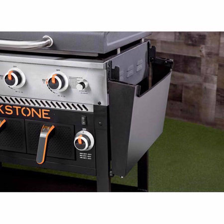 Blackstone 2 Burner Liquid Propane Outdoor Griddle 1962 side compartment