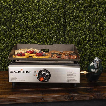 Blackstone Original 1 Burner Liquid Propane Tabletop Outdoor Griddle on a table