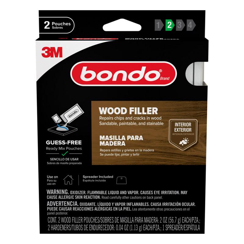 Bondo® Wood Filler Ready Mix Pouches 2-Pack WF-2PK-ES