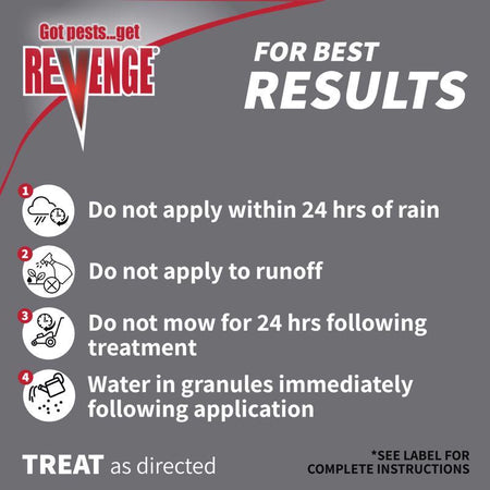 Revenge Ant Killer Granules best results infographic