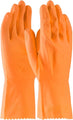 Pair of orange Boss B13051 Reusable Neoprene ChemGuard+ Gloves on a white background