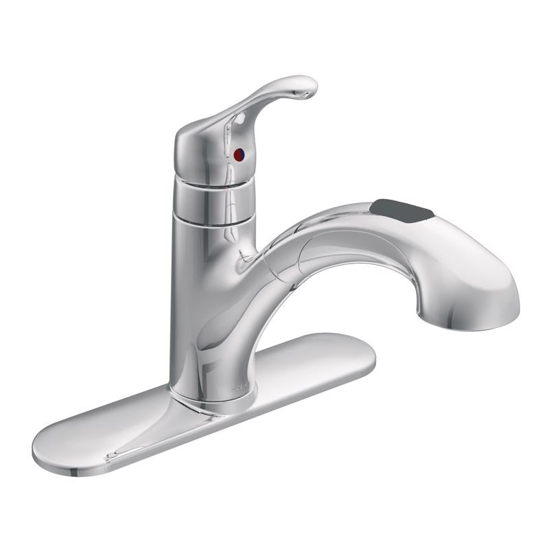 Moen CA87316C Renzo One Handle Chrome Pull-Out Kitchen Faucet
