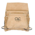 CLC 8-Pocket Suede Nail & Tool Bag shown empty on a white background.
