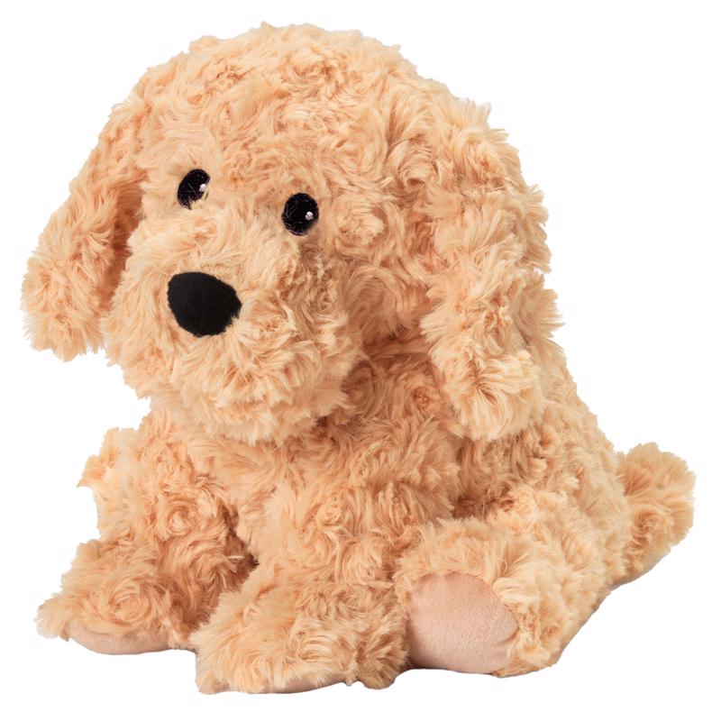 Warmies CP-DOG-3 Plush Golden Dog  toy with a soft texture on a white background