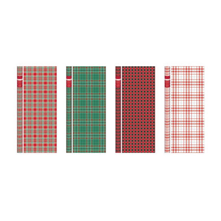 Paper Image Assorted Foil Plaid Gift Wrap CW2530A43 - 36 Rolls