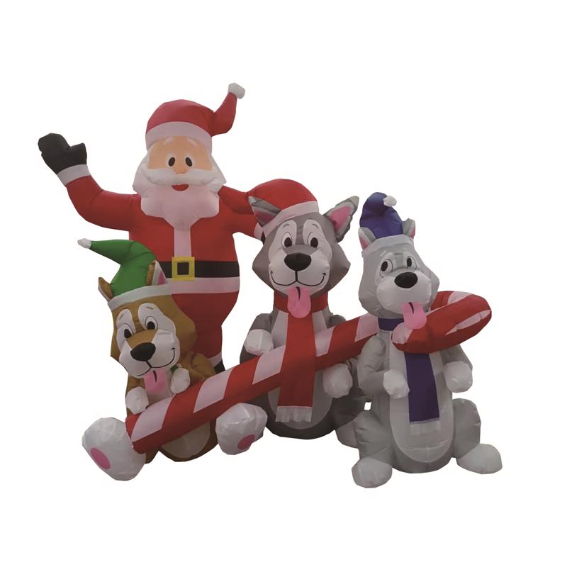 Celebrations 6 Ft Santa With Dogs Inflatable 22MY090757