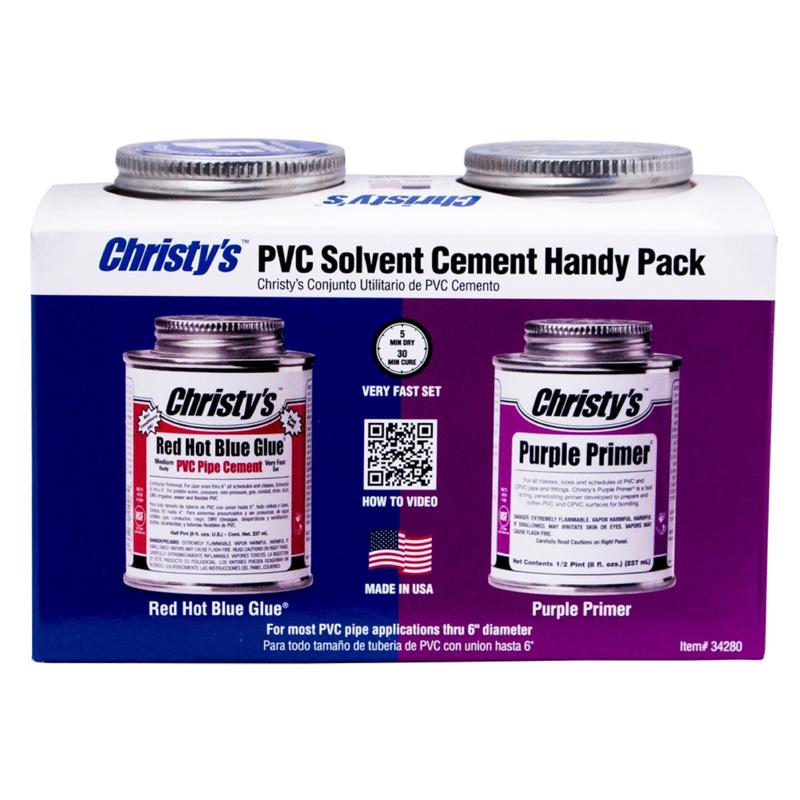 Christy's Red Hot Blue Glue & Purple Primer Handy Pack 505196