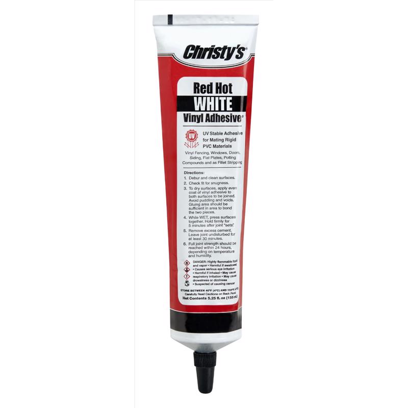 Christy's Red Hot White Vinyl Adhesive 5.25 Oz