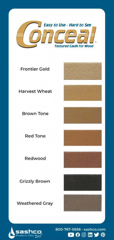 Sashco Conceal Color Chart