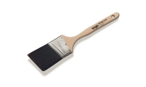 Corona Chicago Loop 11549 Paint brush with a wooden handle on a white background