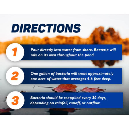 Crystal Blue Natural Pond Cleaner Gallon 00114 directions for use