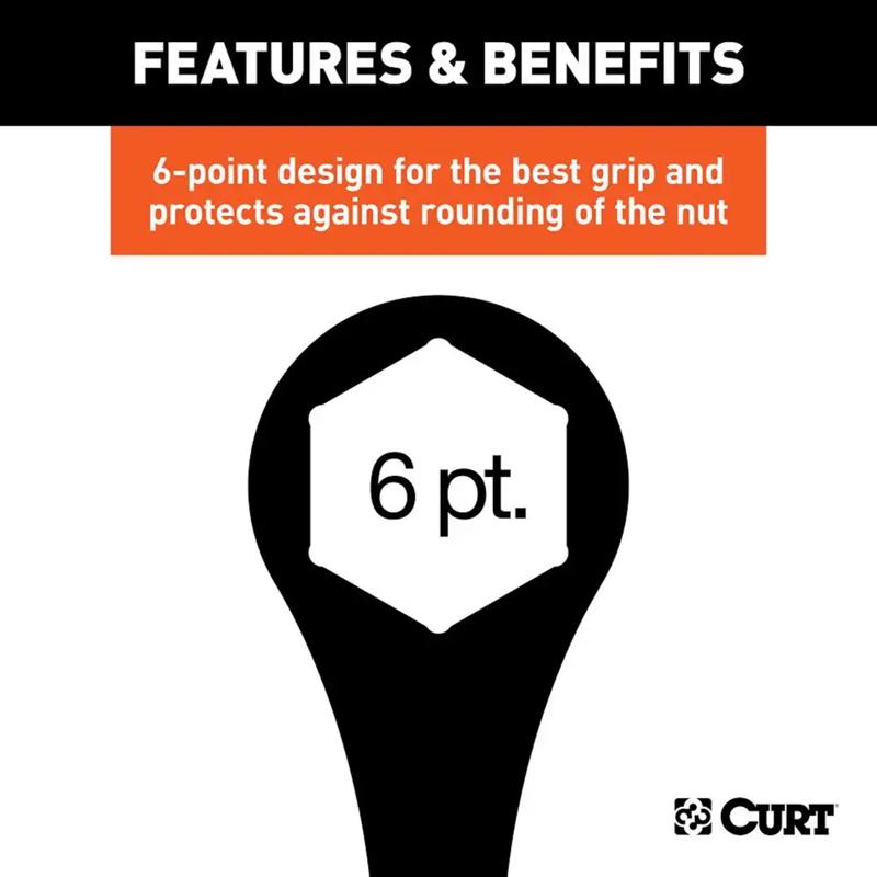 Curt Hitch Ball Wrench Six Point Design Infographic