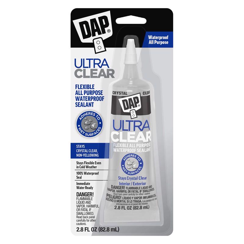 DAP 00952 Ultra Clear Roof Waterproof Rubberized Sealant 2.8 Oz