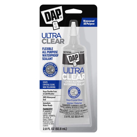 DAP 00952 Ultra Clear Roof Waterproof Rubberized Sealant 2.8 Oz