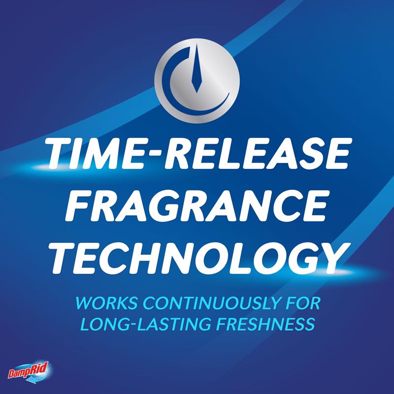 DampRid Hanging Moisture Absorbers time release technology infographic
