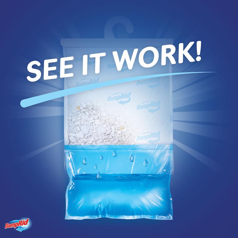 See DampRid Hanging Moisture Absorbers work infographic