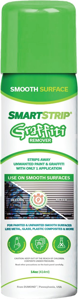 Smart Strip graffiti remover can on a white background