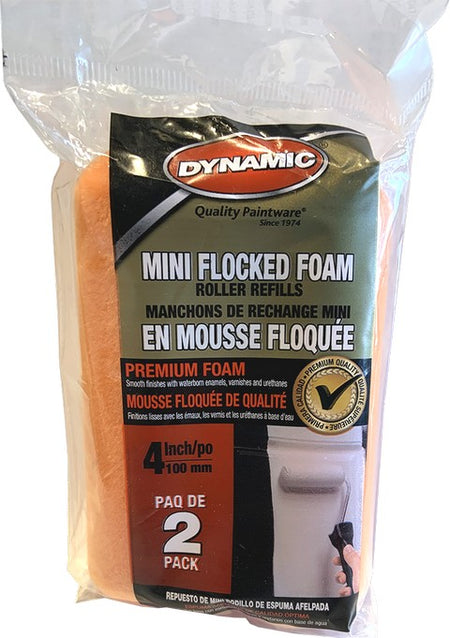 Dynamic Mini Flocked Foam Roller Covers 4" 2-Pack HM005502