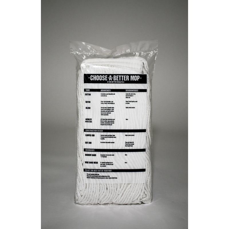 Elite 24 Oz Professional Rayon Mophead 112-RAY-24 back product label