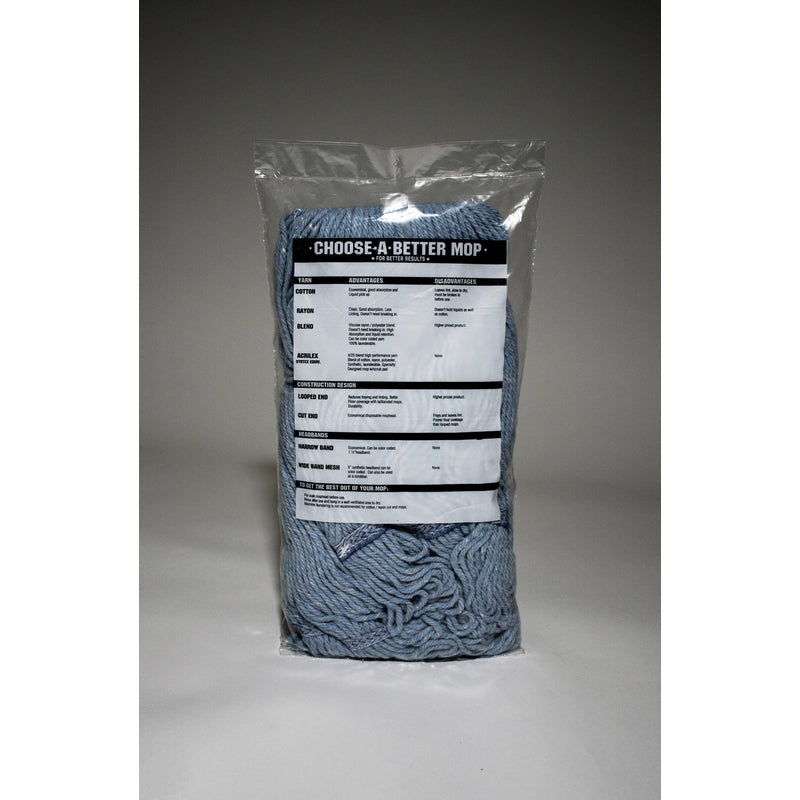 Elite Large Blue Professional Looped Mophead 113-LOOPED-BB back package label