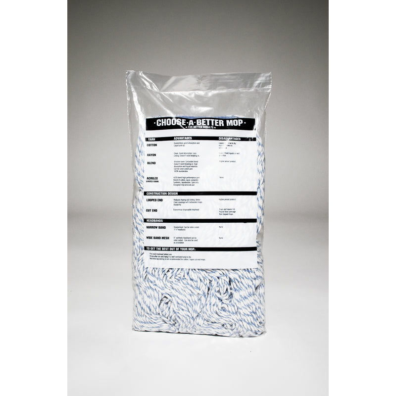 Elite Large Finish Mop Professional Looped Mophead 115-LOOPED-FM back label