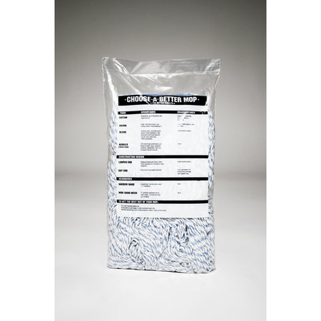 Elite Large Finish Mop Professional Looped Mophead 115-LOOPED-FM back label