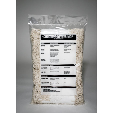 Elite 5" X 24" Professional Cotton Dust Mop Refill 125-DUST-R-24 back product label