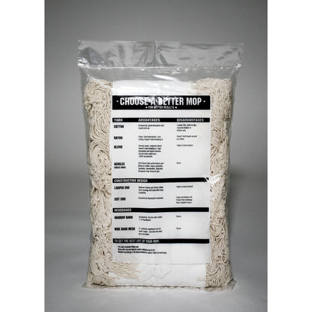 Elite 5" X 48" Professional Cotton Dust Mop Refill 127-DUST-R-48 back package label