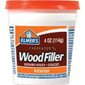 Elmer's Carpenter's Wood Filler 4 oz container with red lid and label.