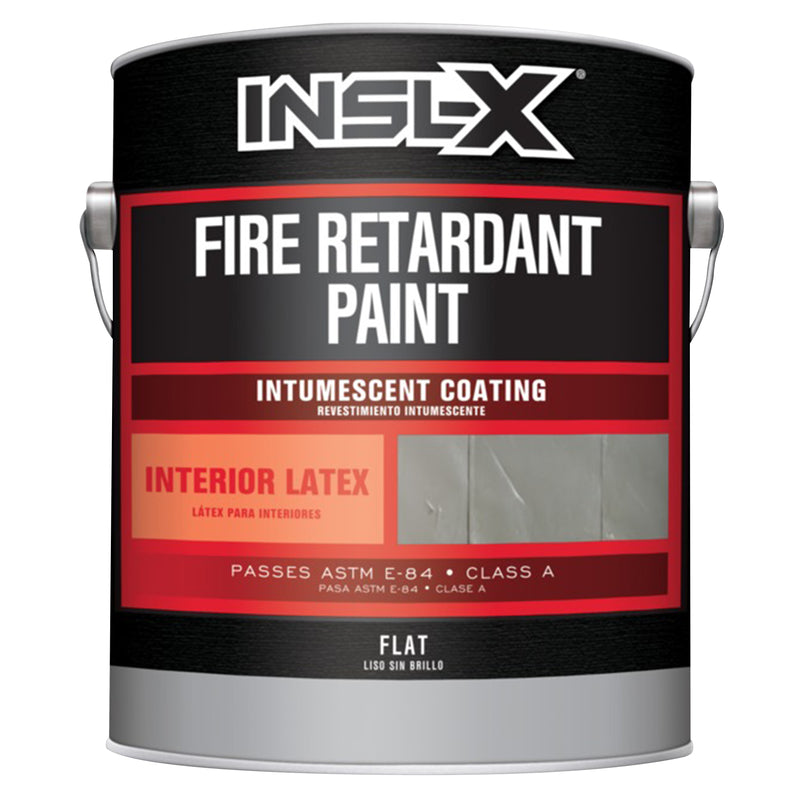 Inslx Acrylic Fire Retardant Paint Flat White Gallon FR2100