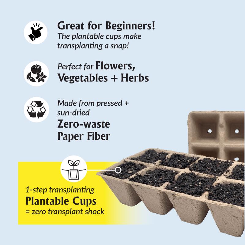Ferry-Morse FS110 Seed Starter Pots product features infographic