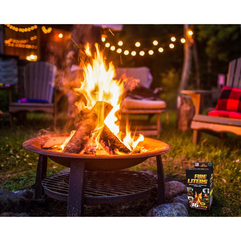 Fire Liters Wood Fiber Fire Starter 36-Pack 10836 net to an outdoor fire pit