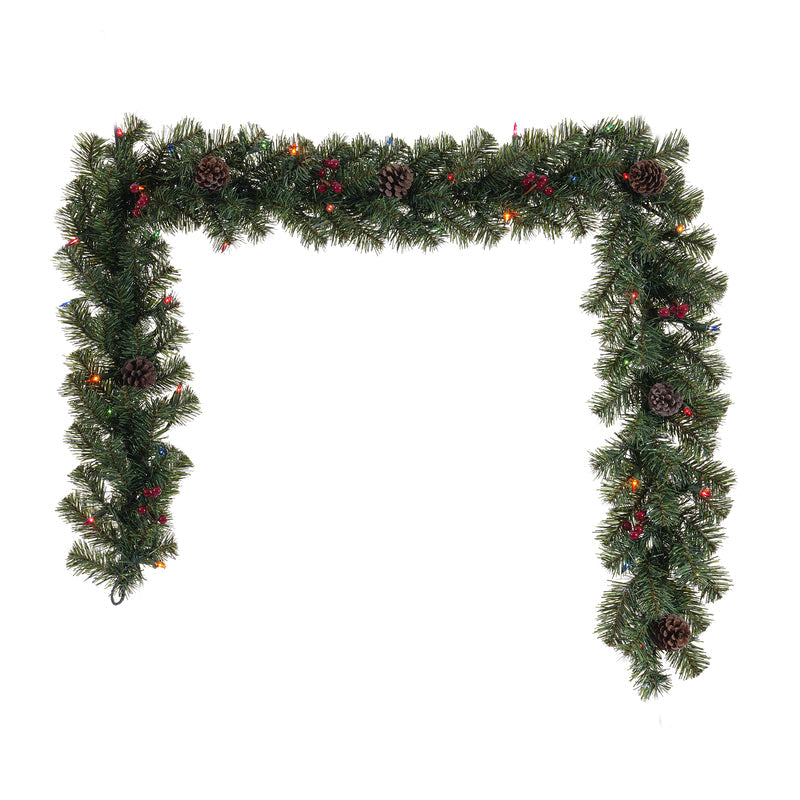 Celebrations 6 ft. L Incandescent Prelit Multicolored Northern Pine Christmas Garland G60-120-35LM