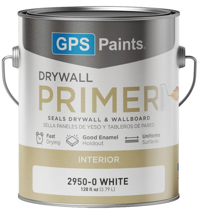 GPS Paints 2950 Drywall Primer Gallon Can on white background