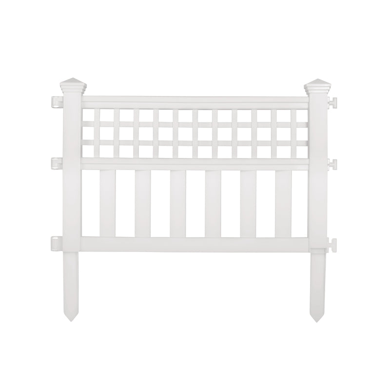 Suncast 2 ft. L X 20.5 in. H Resin White Garden Fence GVF24  - Pack of 10