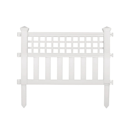 Suncast 2 ft. L X 20.5 in. H Resin White Garden Fence GVF24  - Pack of 10