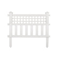 Suncast 2 ft. L X 20.5 in. H Resin White Garden Fence GVF24  - Pack of 10