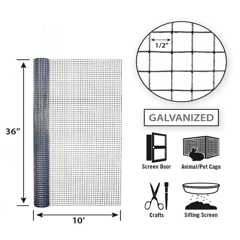 Garden Zone 113610 product dimensions infographic