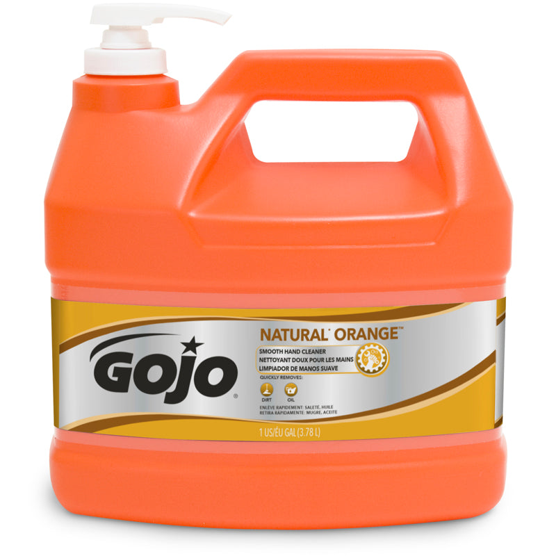 Gojo Natural Orange Citrus Scent Hand Cleaner Gallon Pump Jug