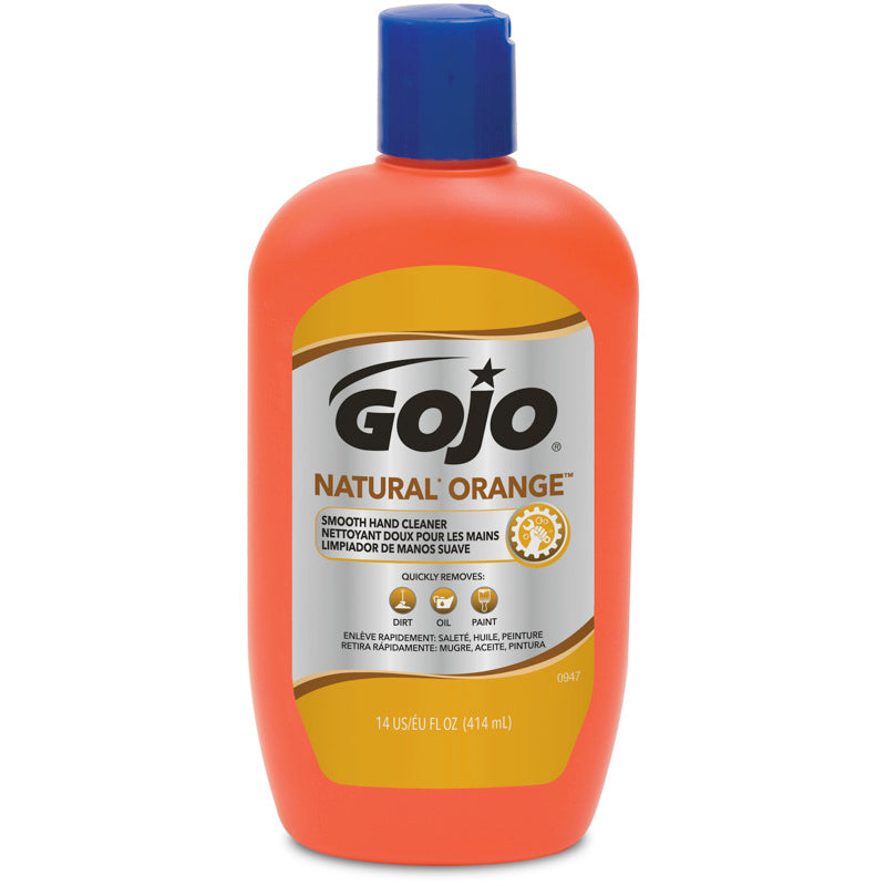 Gojo Natural Orange Citrus Scent Hand Cleaner 14 oz Bottle