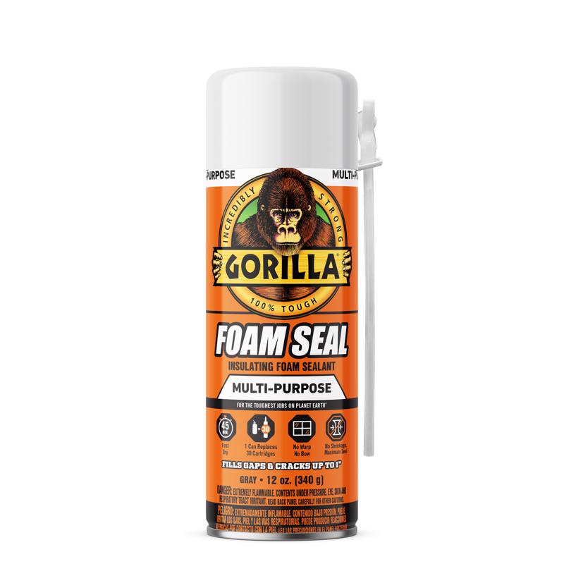 Gorilla Glue Gray Foam Seal Multipurpose Insulating Sealant 12 Oz 112361