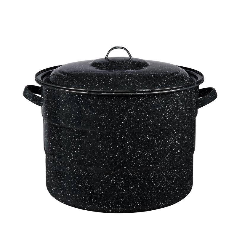 Granite Ware 21-1-2 Qt. Canner with Jar Rack F0707 on a white background