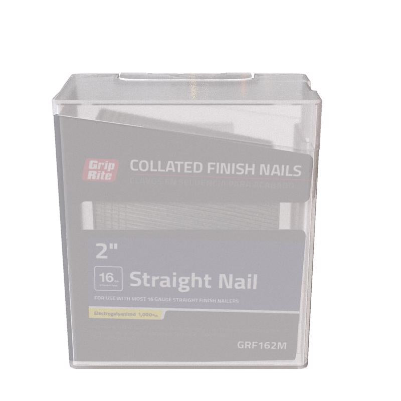 Grip-Rite Straight Strip Electro Galvanized Finish Nails 1000-Pack 2 Inch boxed