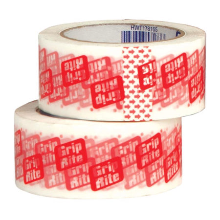 Two rolls of Grip-Rite House Wrap Tape stacked on a white background.