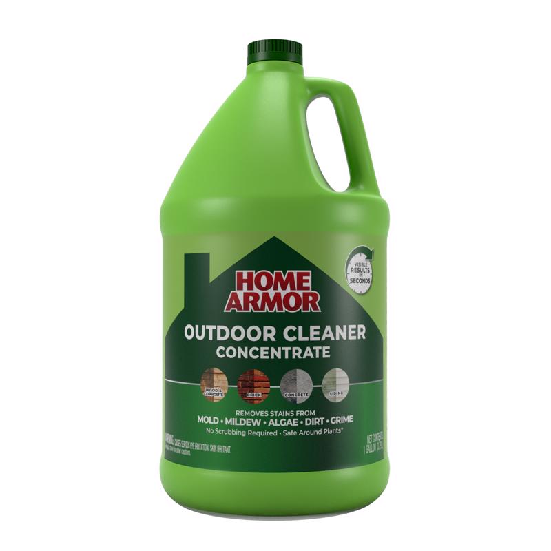 Green bottle of Home Armor Outdoor Cleaner Concentrate on a white background