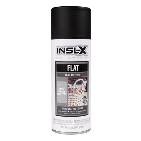 Can of Insl-X Decorative Spray Paint Flat Finish on a white background