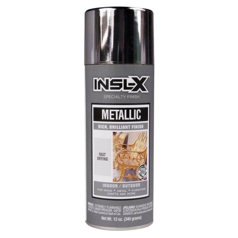 Insl-X metallic spray paint can on a white background