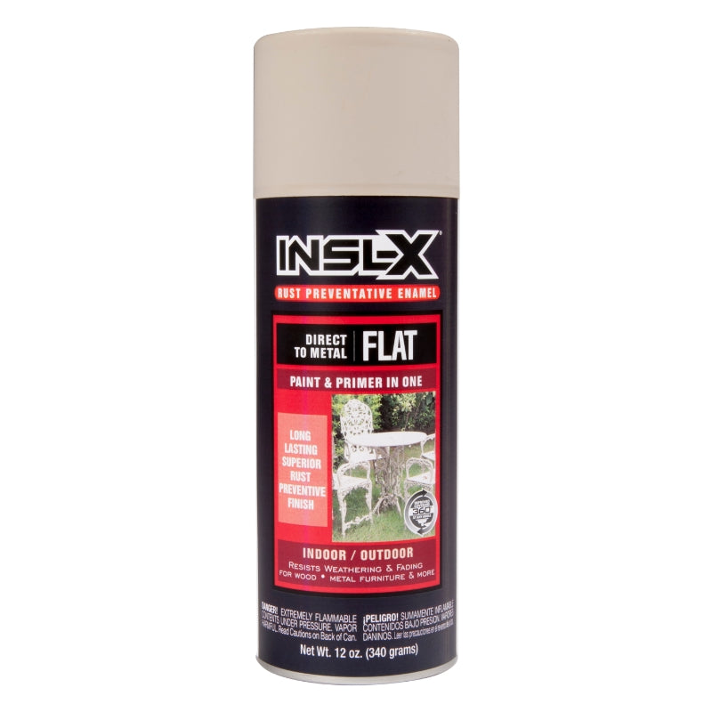 INSL-X flat spray paint can on a white background