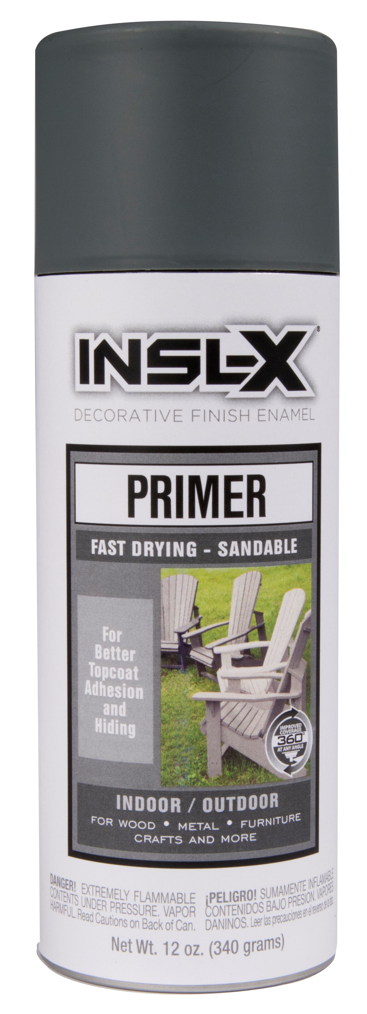 INSL-X primer spray can for decorative finish on furniture and crafts.