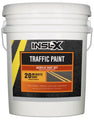 White bucket of INSL-X Acrylic Fast Set Traffic Paint  with label on a white background